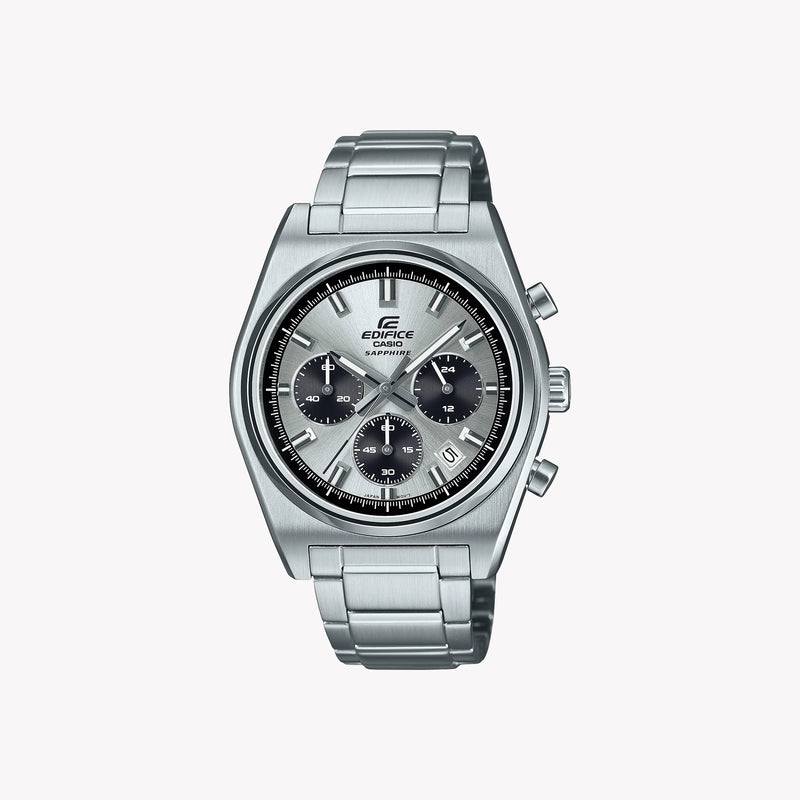 EDIFICE EFB-730D-7AVUEF - DYNAMIC ELEGANCE MEN'S WATCH WITH SILVER STAINLESS STEEL BAND AND DIAL