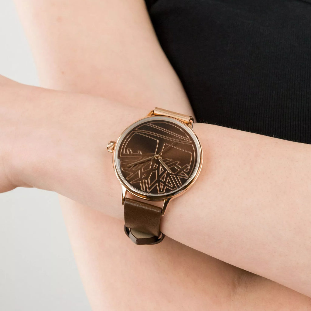 TIMBERLAND TBL.15644MYR_12 ROSE GOLD - RUGGED CHIC WOMEN'S WATCH WITH LEATHER BAND