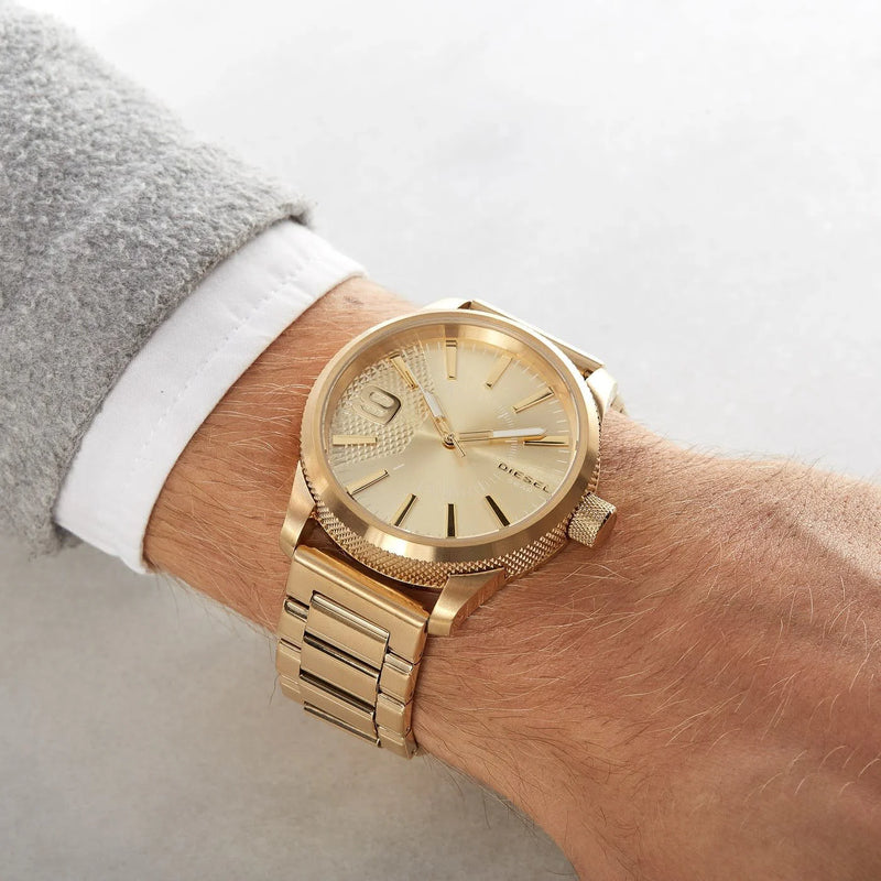 Diesel Men's Gold Stainless Steel Watch, Gold Dial | Dz1761 by i-watch