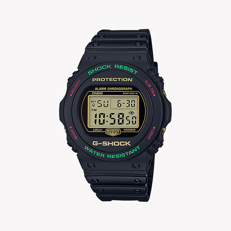G-Shock Men's Black Resin Watch, Digital Dial | Dw-5700th-1dr by i-watch