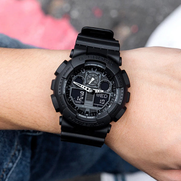 CASIO G-SHOCK GA-100-1A1ER BOLD ADVENTURER - MEN'S BLACK RESIN DYNAMIC TIMEPIECE-i-Watch-3