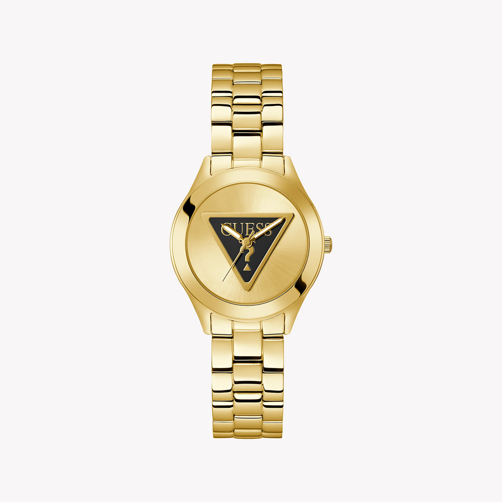 Guess Women's Gold Stainless Steel Watch, Gold Dial | Gw0675l2 by i-watch