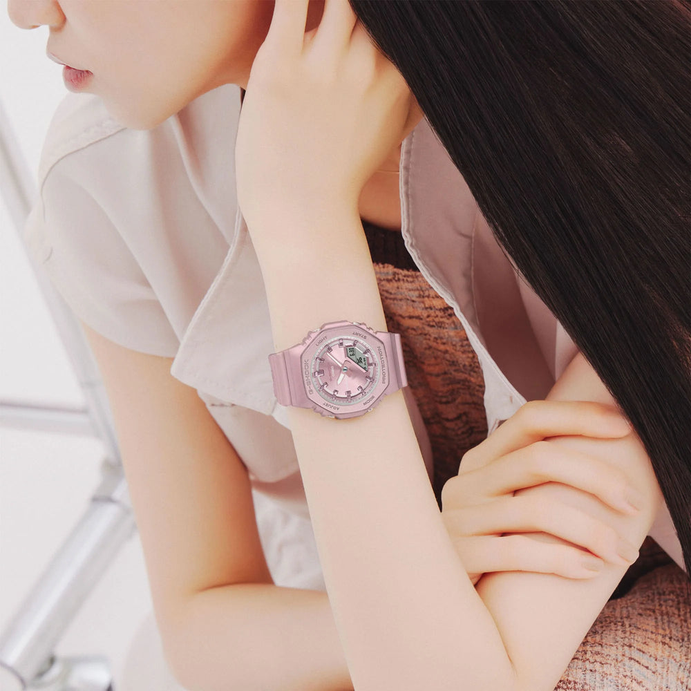 Casio G-Shock Women's Pink Watch, Bio-Sourced Plastic | Gma-P2100st-4aer by i-watch
