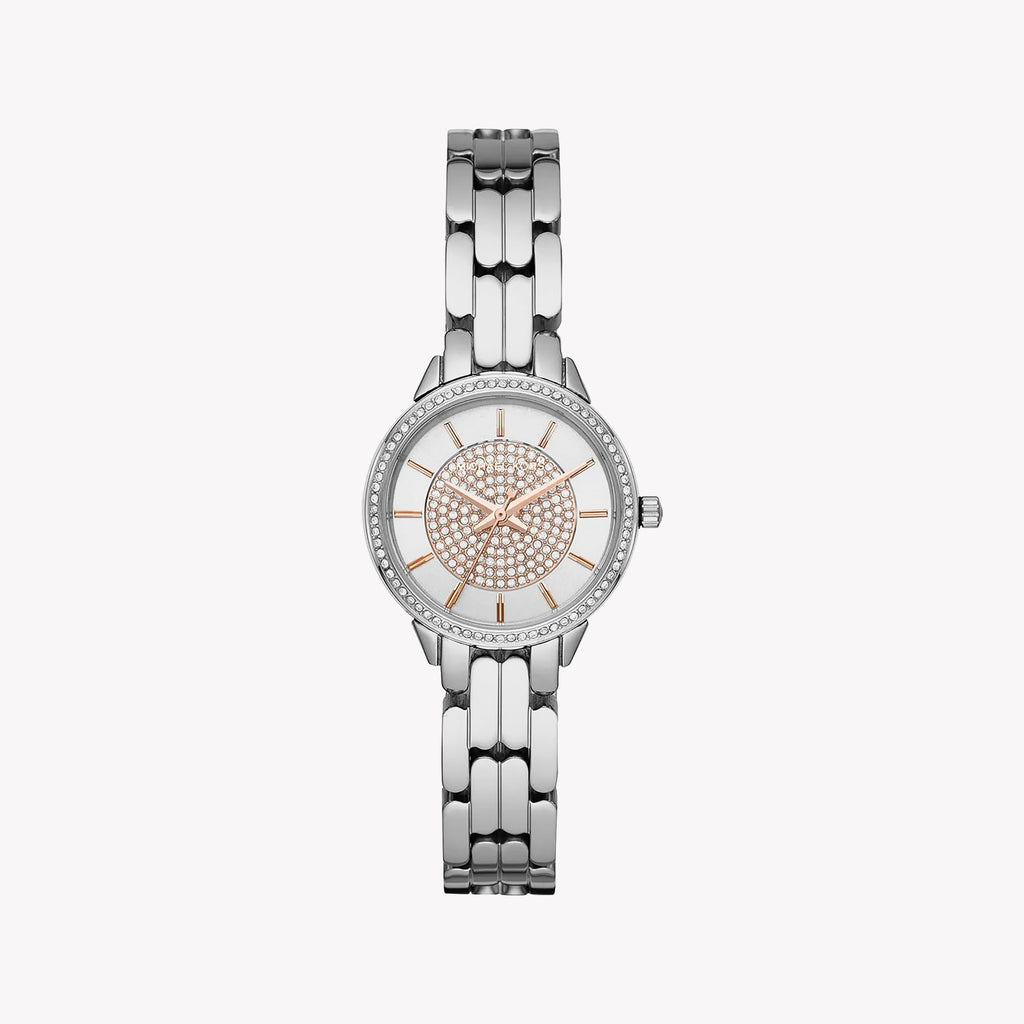 MICHAEL KORS MK4411: ELEGANTLY TIMELESS WOMEN'S STAINLESS STEEL WATCH WITH SILVER ACCENTS