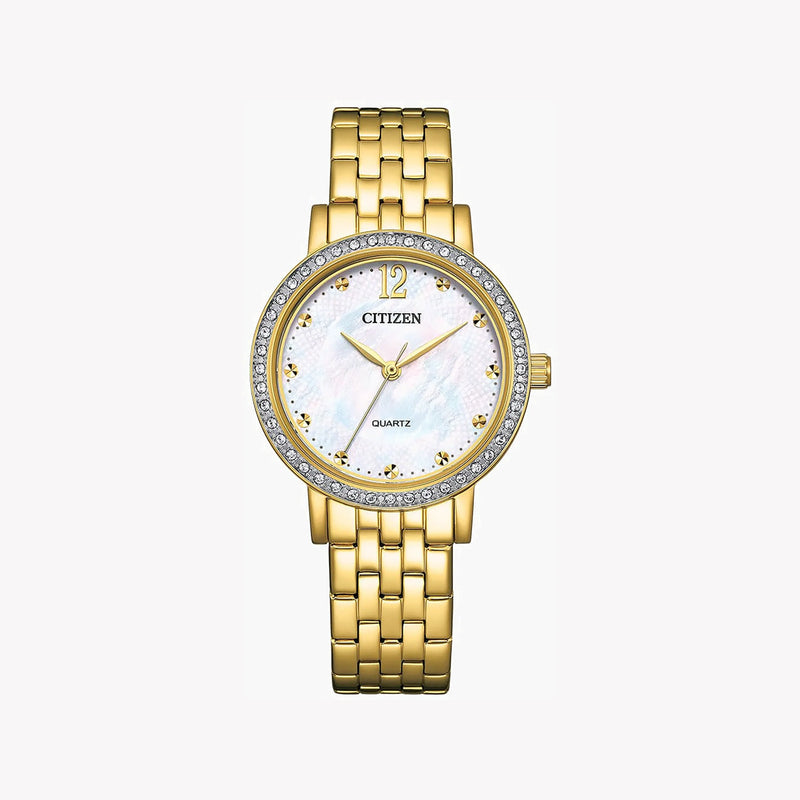 Citizen Women's Gold Watch, White Dial | El3102-50d by i-watch