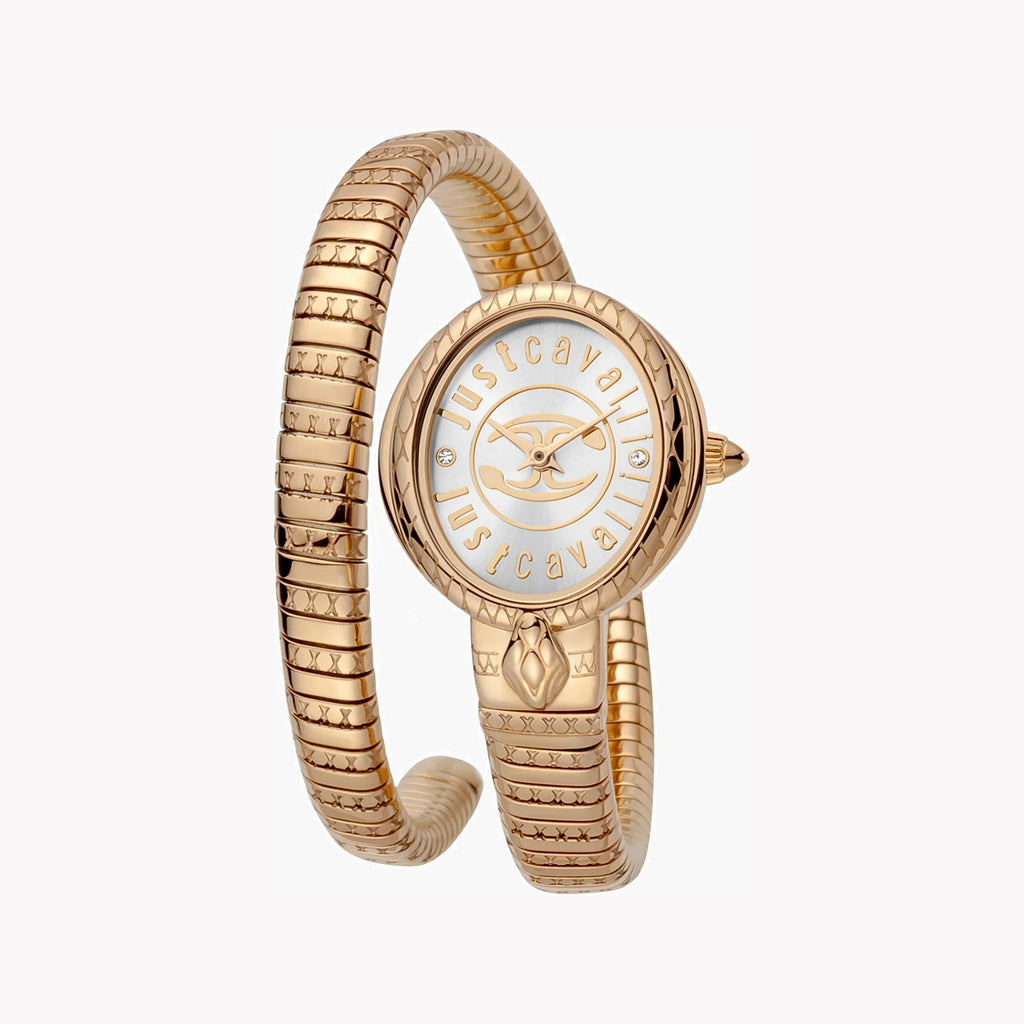 JUST CAVALLI Women's Watch with Rose Gold Stainless Steel Case and Rose Gold Stainless Steel Band