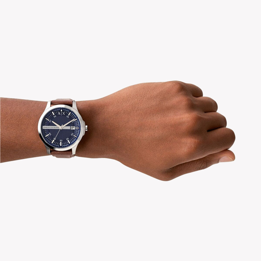 ARMANI EXCHANGE AX2133 - MODERN CLASSIC MEN'S WATCH WITH STUNNING BLUE DIAL & LEATHER BAND-i-Watch-4