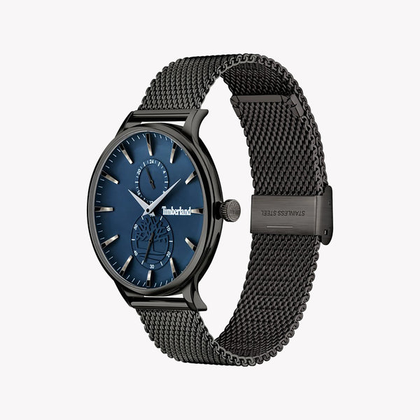 Timberland Men's Black Stainless Steel Watch, Blue Dial | Tdwjk2001102 by i-watch