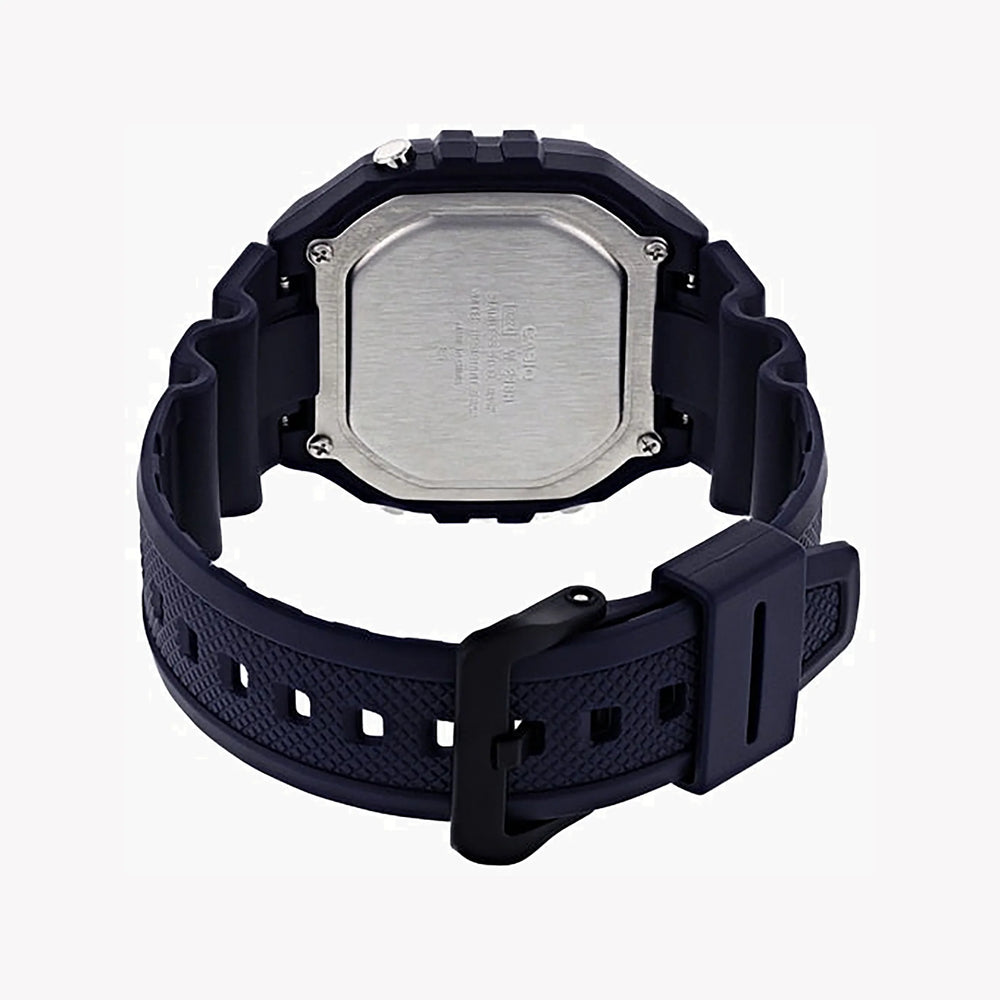 Casio Unisex Dark Blue Resin Watch, Digital Dial | W-218h-2av