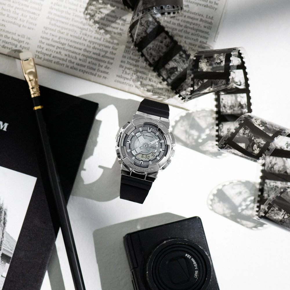 Casio G-Shock Men's Silver & Black Watch, Resin | Gm-S110-1aer by i-watch