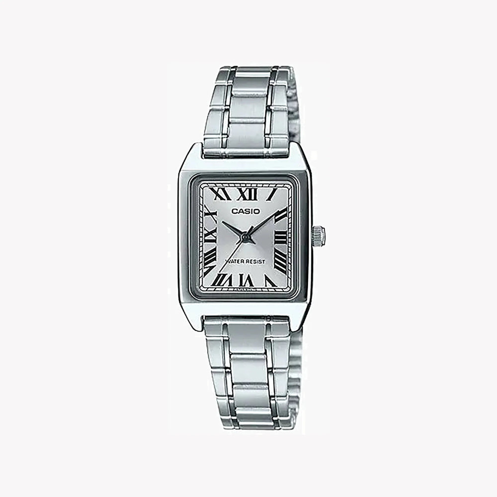Casio Women's Silver Stainless Steel Watch, Silver Dial | Ltp-V007d-7budf by i-watch