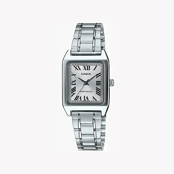 Casio Women's Silver Stainless Steel Watch, Silver Dial | Ltp-V007d-7budf by i-watch