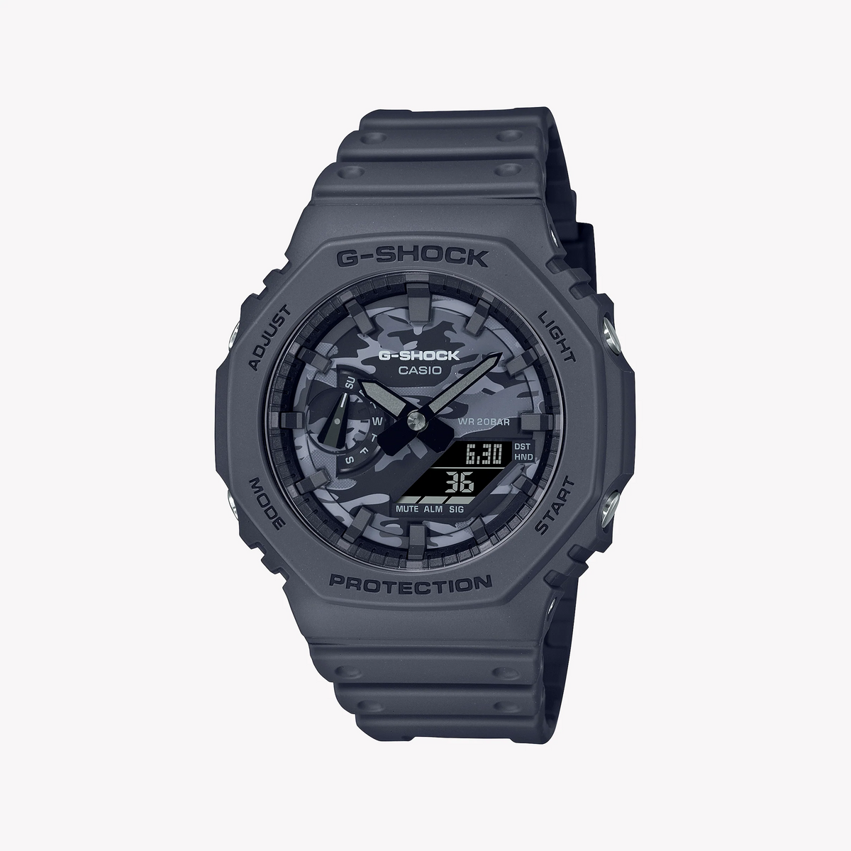Casio G-Shock Ga-2100ca-8adr Oak - Bold Adventurer Men's Watch With Vibrant Green Resin BAnd and Digital Display by i-watch