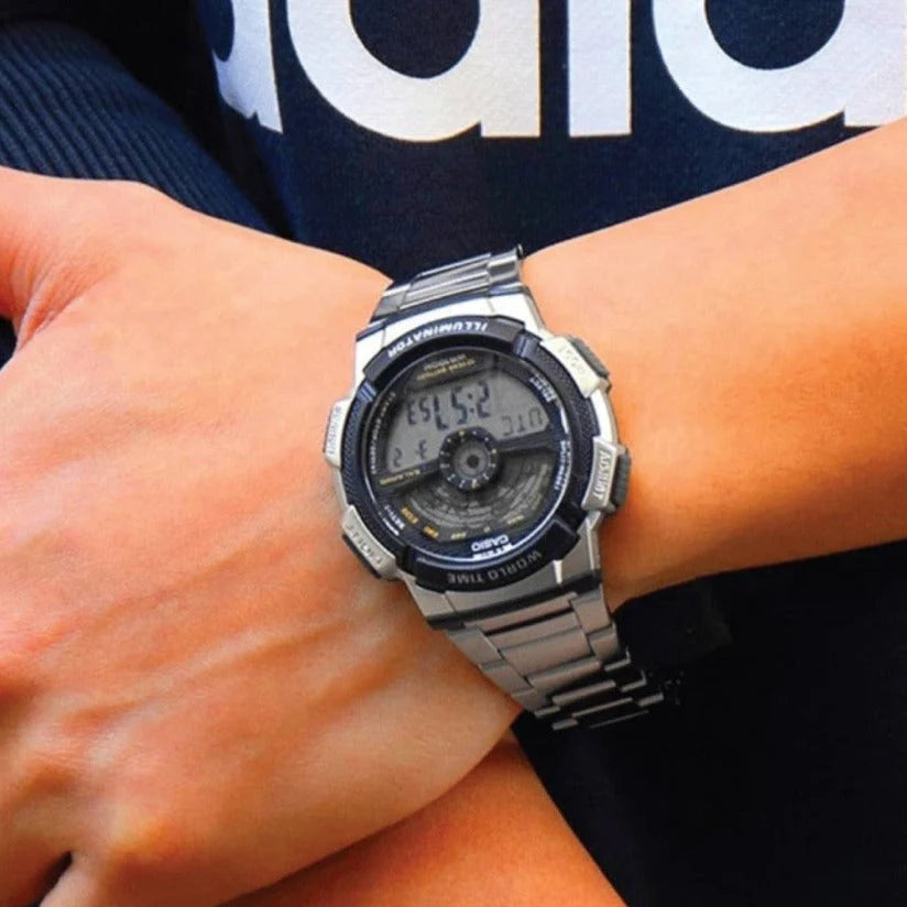 Casio Ae-1100wd-1avdf Adventure Ready - Sporty Silver Digital Timepiece For Men by i-watch