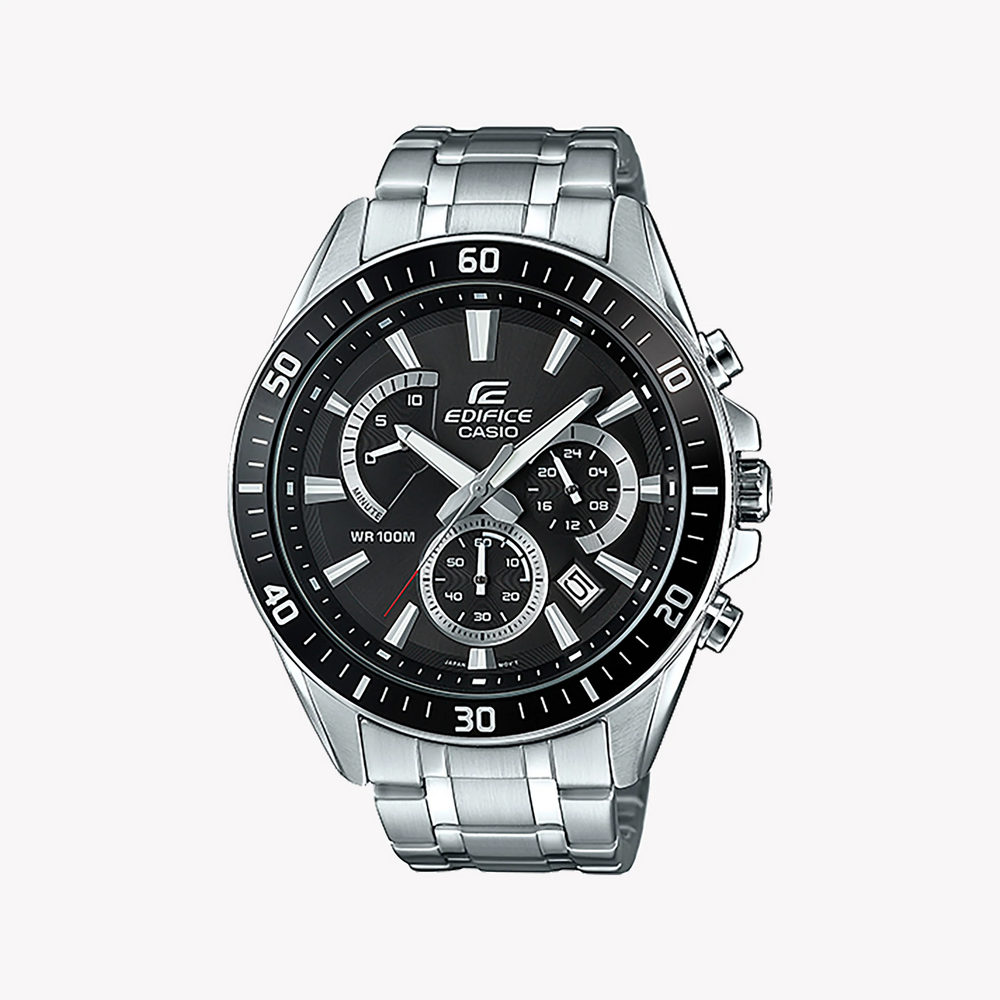 EDIFICE EFR-552D-1AVUEF - BOLD INNOVATION MEN'S WATCH, STYLISH STAINLESS STEEL & BLACK DIAL