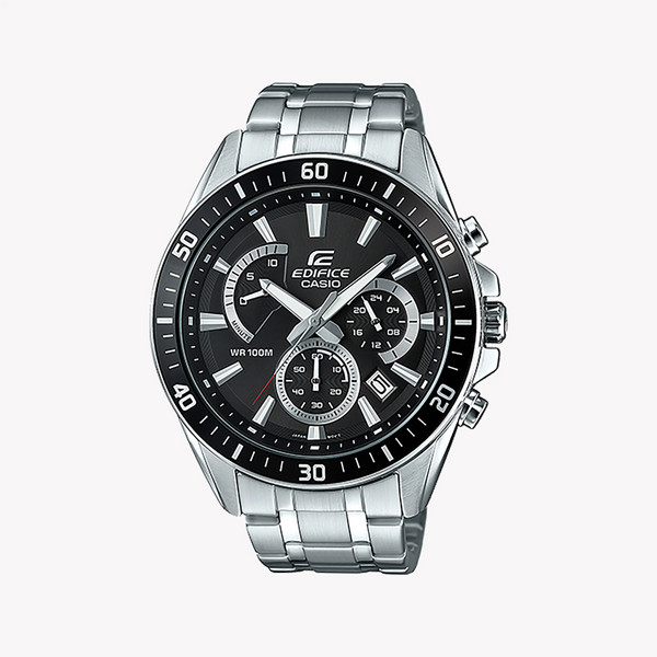 EDIFICE EFR-552D-1AVUEF - BOLD INNOVATION MEN'S WATCH, STYLISH STAINLESS STEEL & BLACK DIAL