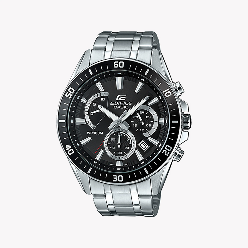 EDIFICE EFR-552D-1AVUEF - BOLD INNOVATION MEN'S WATCH, STYLISH STAINLESS STEEL & BLACK DIAL