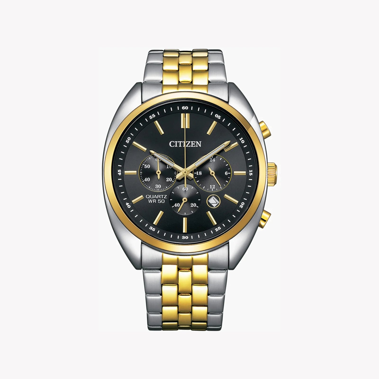 Citizen Men's Stainless Steel Watch, Silver & Gold | An8214-55e by i-watch