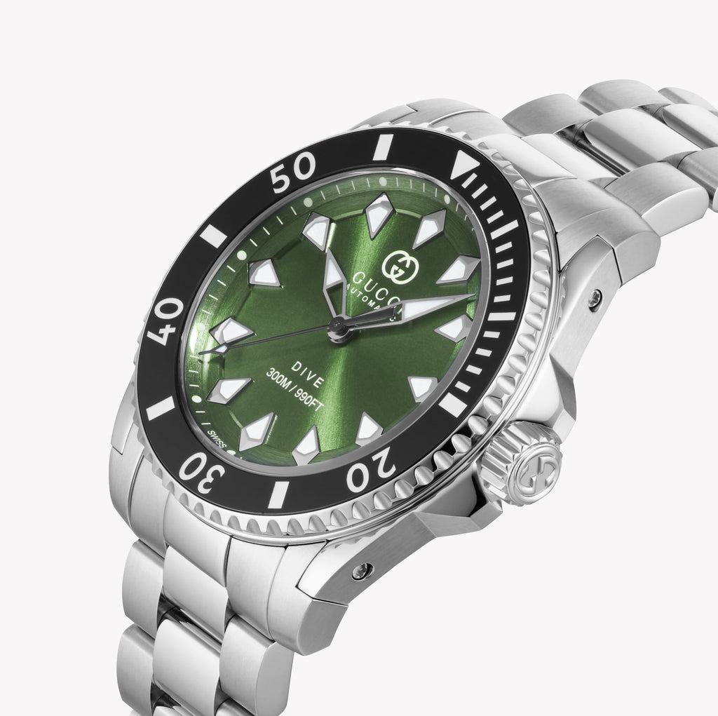 GUCCI YA136363 - ELEGANT GREEN DIAL STAINLESS STEEL MEN'S WATCH: TIMELESS SOPHISTICATION-i-Watch-6