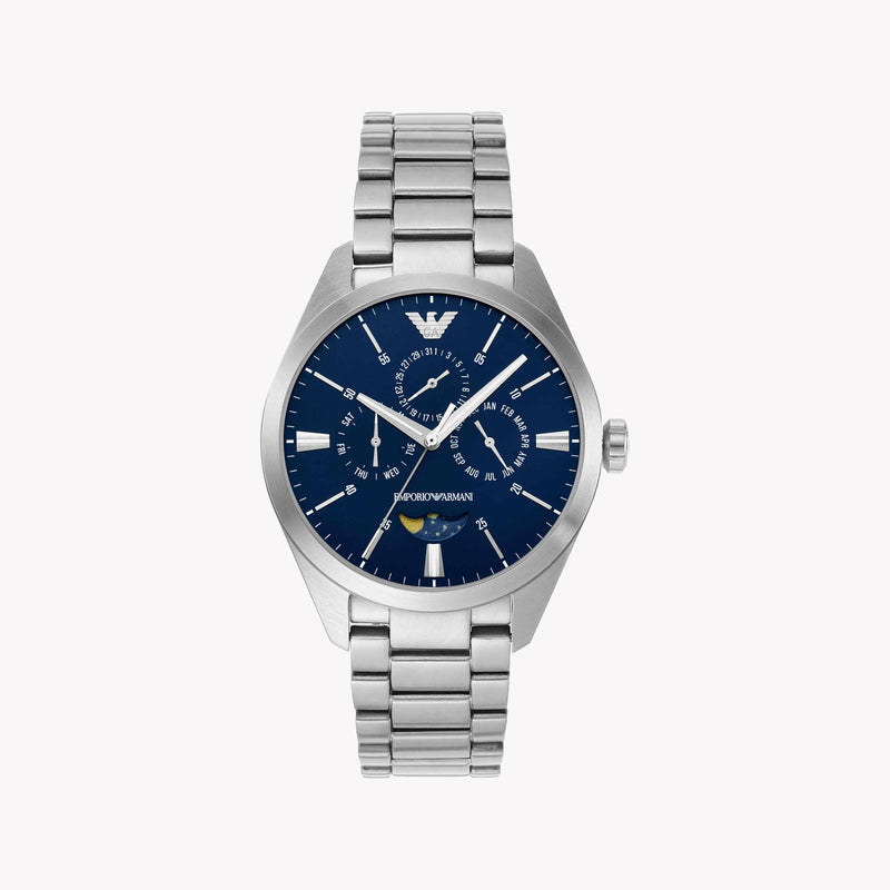 Emporio Armani Men's Silver Stainless Steel, Blue Dial | Ar11553 by i-watch