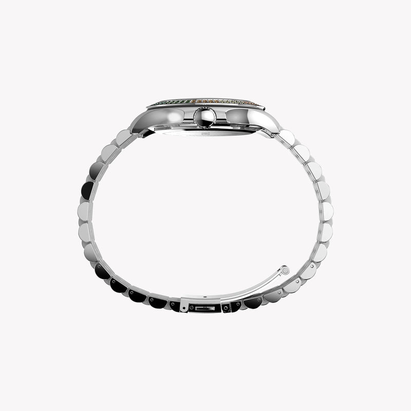 Timex Women's Silver-Tone Watch, Rainbow Crystal Accents | Tw2w33000 by i-watch