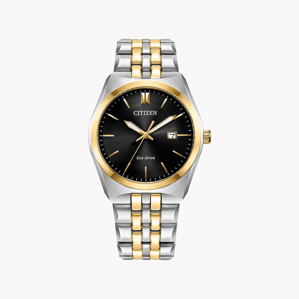 Citizen Men's Silver & Gold Watch, Black Dial | Bm7334-58e by i-watch
