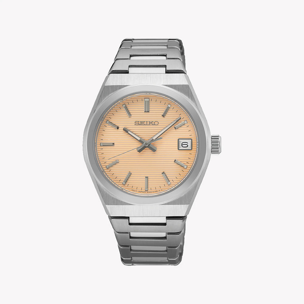 Seiko Women's Silver Stainless Steel Watch, Beige Dial | Sur577p1 by i-watch
