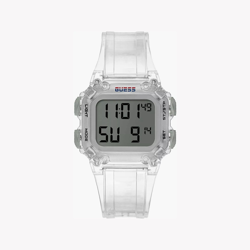 Guess Men's Clear Plastic Watch, Digital Dial | Gw0270g1 by i-watch