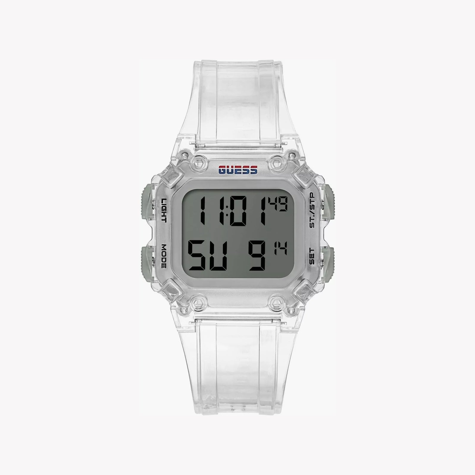 Guess Men's Clear Plastic Watch, Digital Dial | Gw0270g1 by i-watch