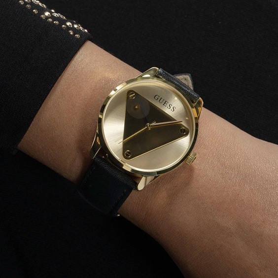 GUESS GW0399L3 GOLDEN ELEGANCE - MEN'S TIMEPIECE WITH BLACK LEATHER BAND-i-Watch-5