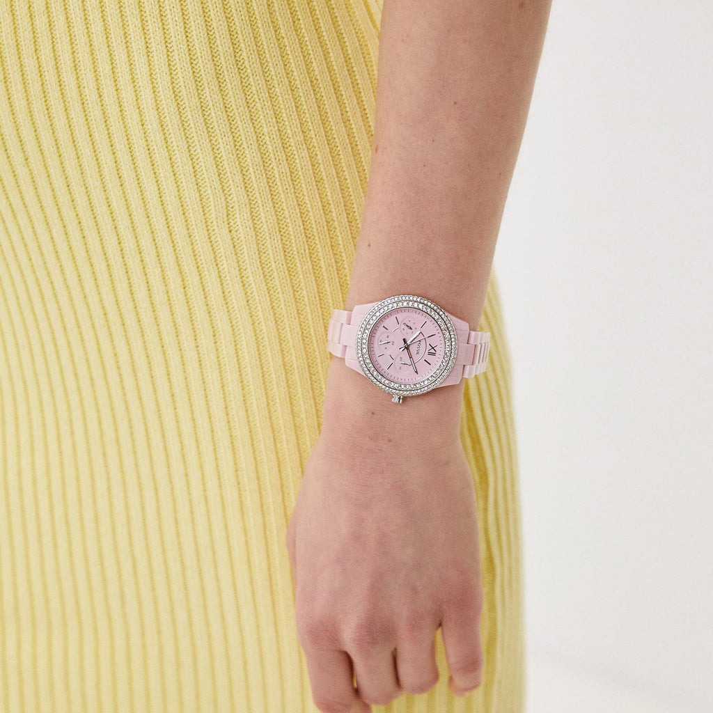 FOSSIL ES5153 PINK ELEGANCE - Chic Women's Watch with Resin Band & Quartz Movement-i-Watch-5