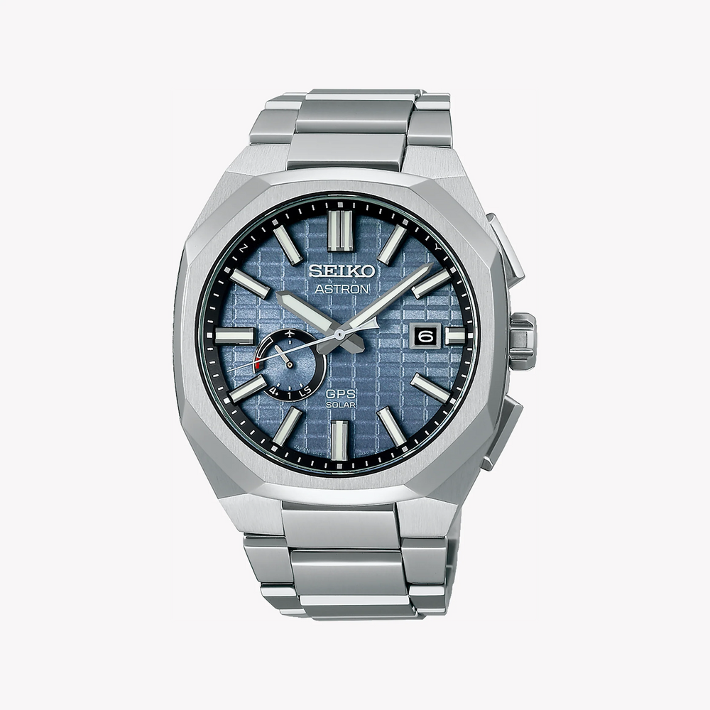 Seiko Astron Men's Silver Stainless Steel, Blue Dial | Ssj013j1 by i-watch