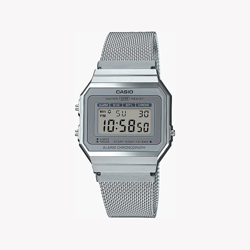 Casio Unisex Resin Watch, Silver Dial | A700wem-7aef by i-watch