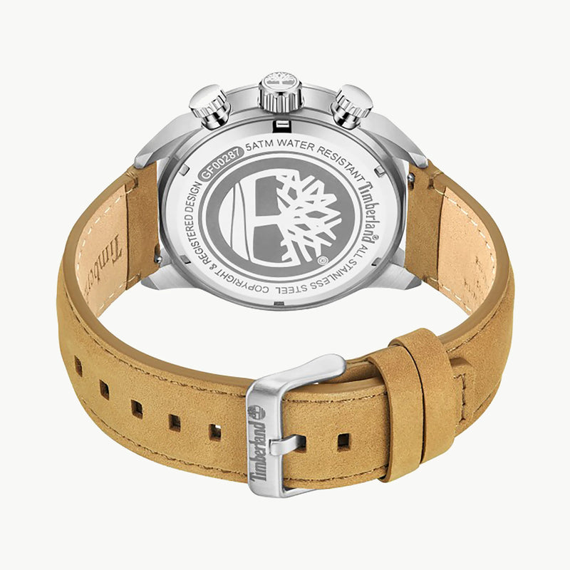 Timberland Men's Brown Leather Watch, Silver Case | Tdwgf0028701 by i-watch