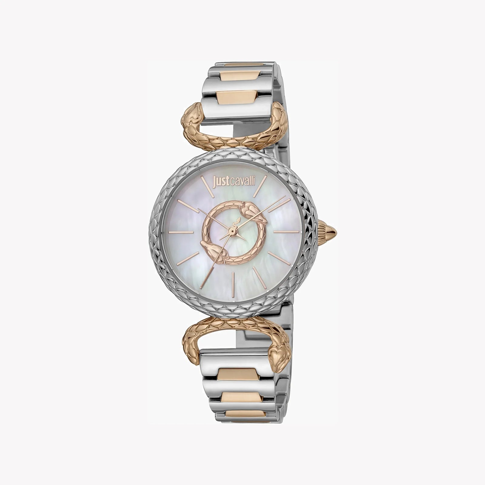 Just Cavalli Women's Silver & Rose Gold Watch, White Dial | Jc1l148m0095 by i-watch