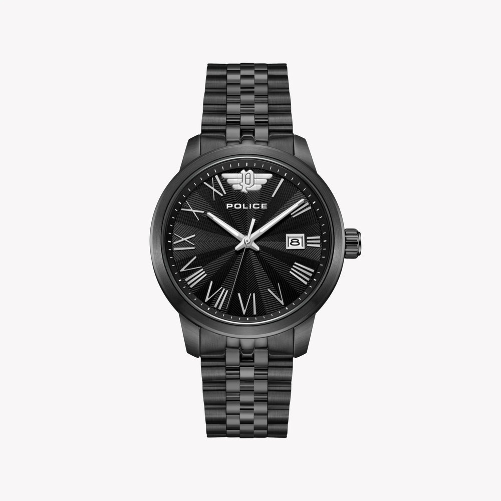Police Men's Black Stainless Steel Watch, Black Dial | Pewjh0021304 by i-watch