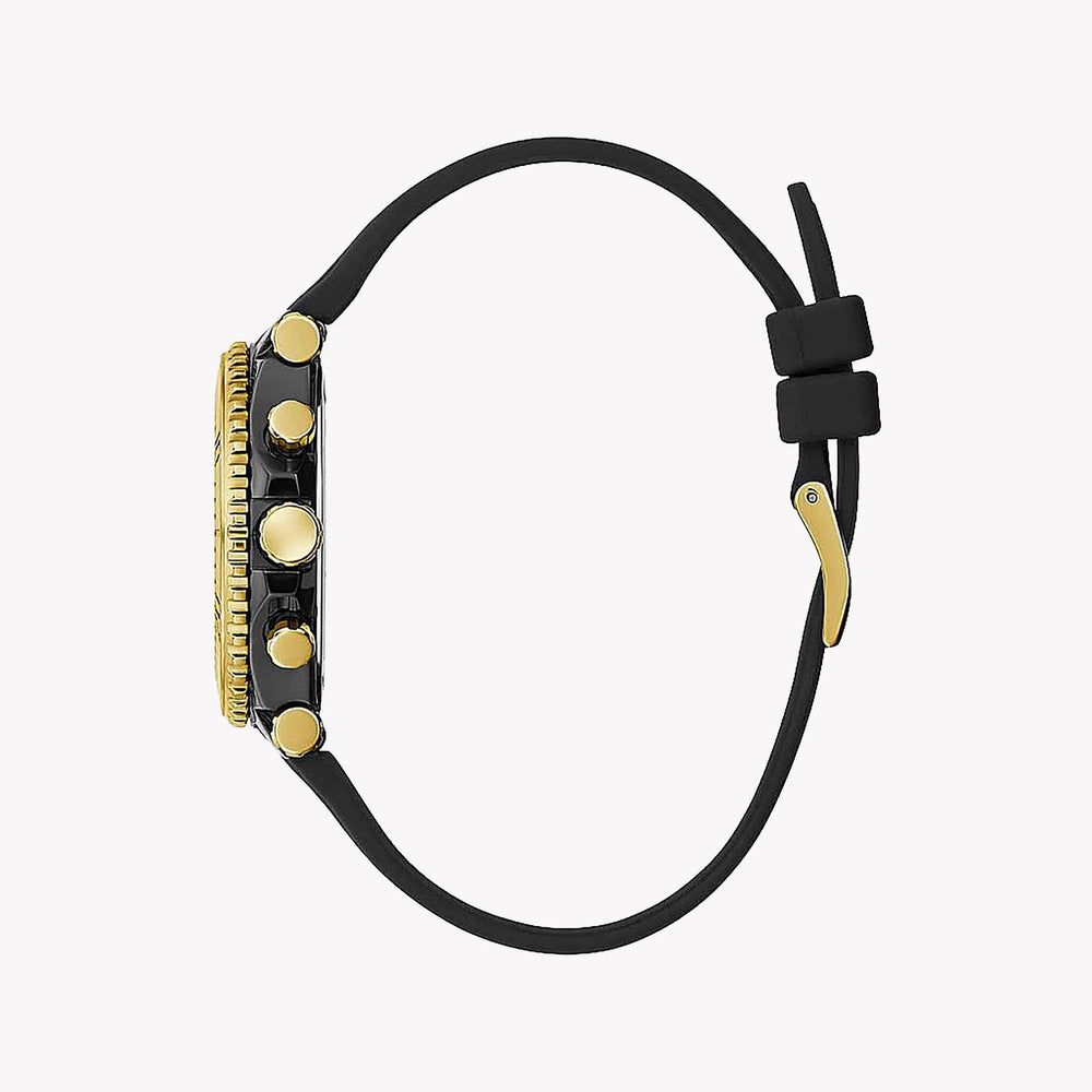 Guess Watches Men's Gold Silicone, Black Dial | Gw0466l1 by i-watch