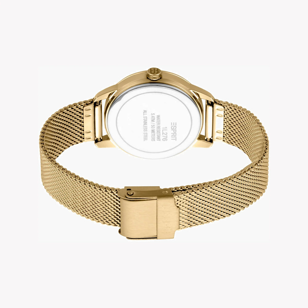 Esprit Women's Gold Stainless Steel Watch, Champagne Dial | Es1l086m0045 by i-watch