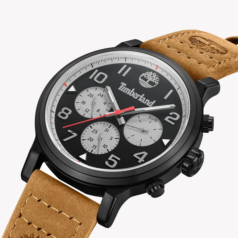 BOLD PERFORMANCE - TIMBERLAND TDWGF0028902 MEN'S RUGGED BLACK DIAL WATCH WITH LEATHER BAND-i-Watch-3