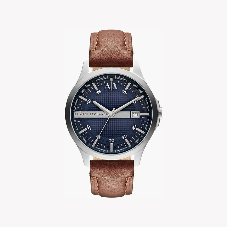 ARMANI EXCHANGE AX2133 MONTRE POUR HOMMES CLASSIQUE MODERNE AVEC SUPERBE CADRAN BLEU ET BANDE EN CUIR