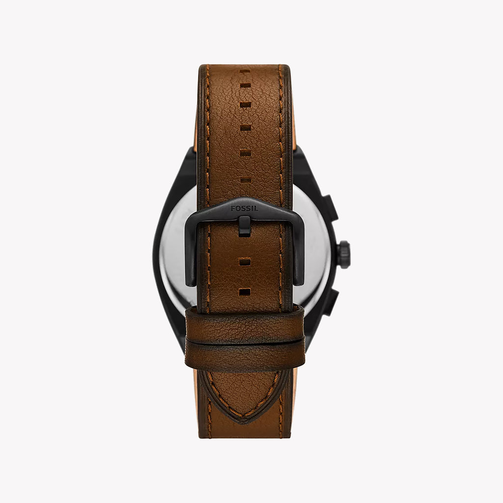 FOSSIL FS5798 TIMELESS ELEGANCE - MEN'S STAINLESS STEEL WATCH WITH BLACK DIAL & LEATHER BAND-i-Watch-3