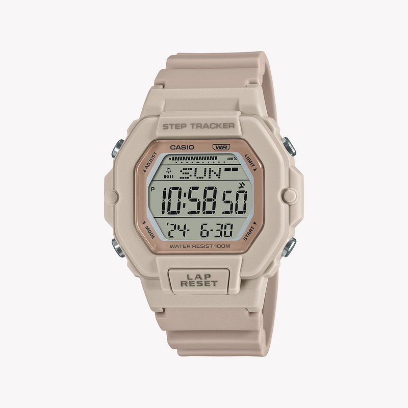 Casio Unisex Beige Resin Watch, Digital Dial | Lws-2200h-4avdf by i-watch