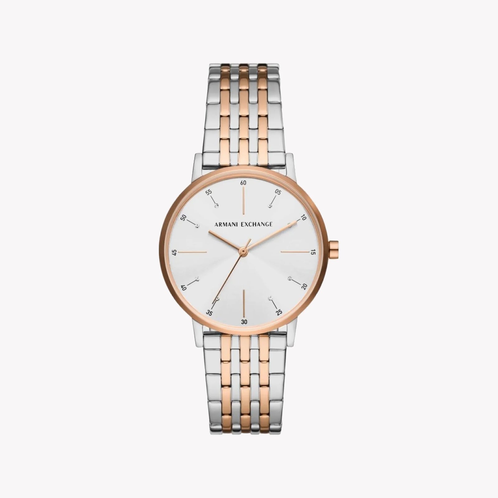 ARANI EXCHANGE AX5580 - ELEGANTLY MODERN WOMEN'S TIMEPIECE WITH SILVER-ROSE GOLD ACCENTS
