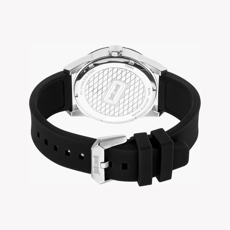 Just Cavalli Men's Black Watch, Silver Case | Jc1g082p0025 by i-watch