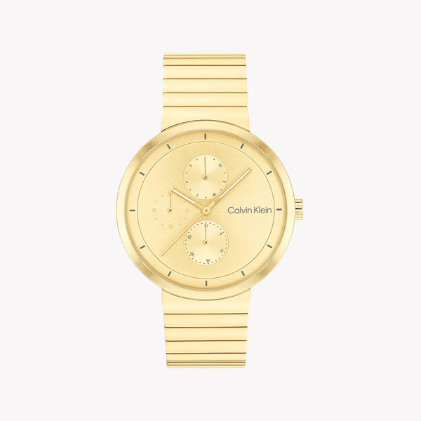 Ck Calvin Klein Women's Gold Stainless Steel Watch, Gold Dial | K3m221c6a by i-watch