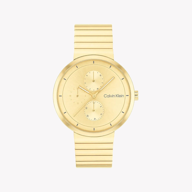 Ck Calvin Klein Women's Gold Stainless Steel Watch, Gold Dial | K3m221c6a by i-watch