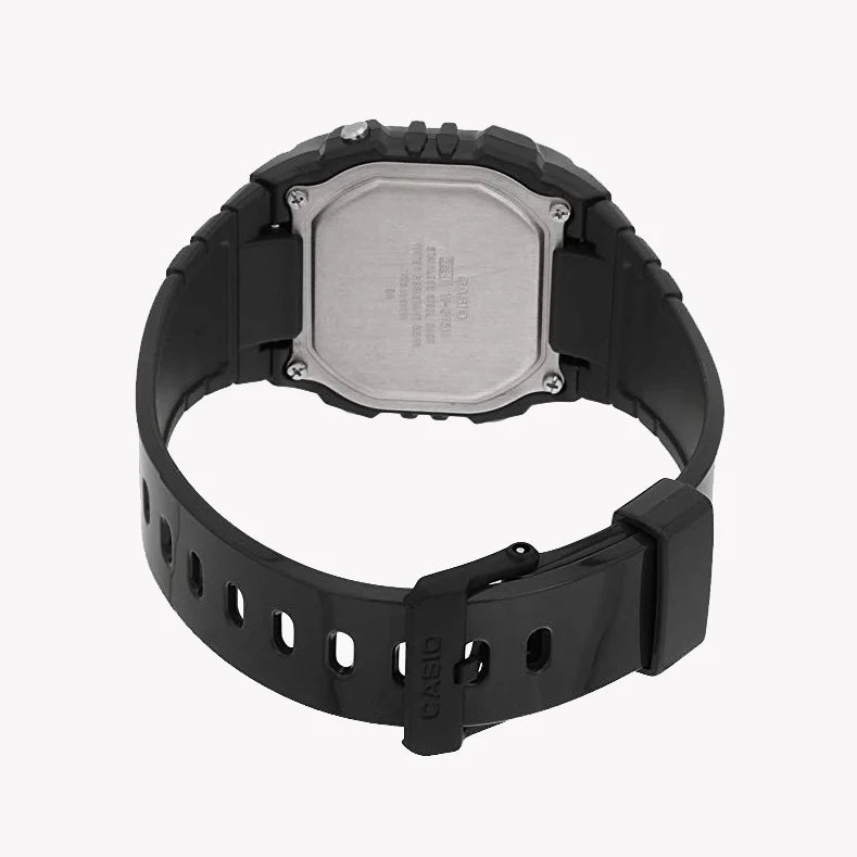 Casio W-215h-1a2vdf - Sporty Sophistication Men's Watch With Black Resin Band And Digital Display by i-watch
