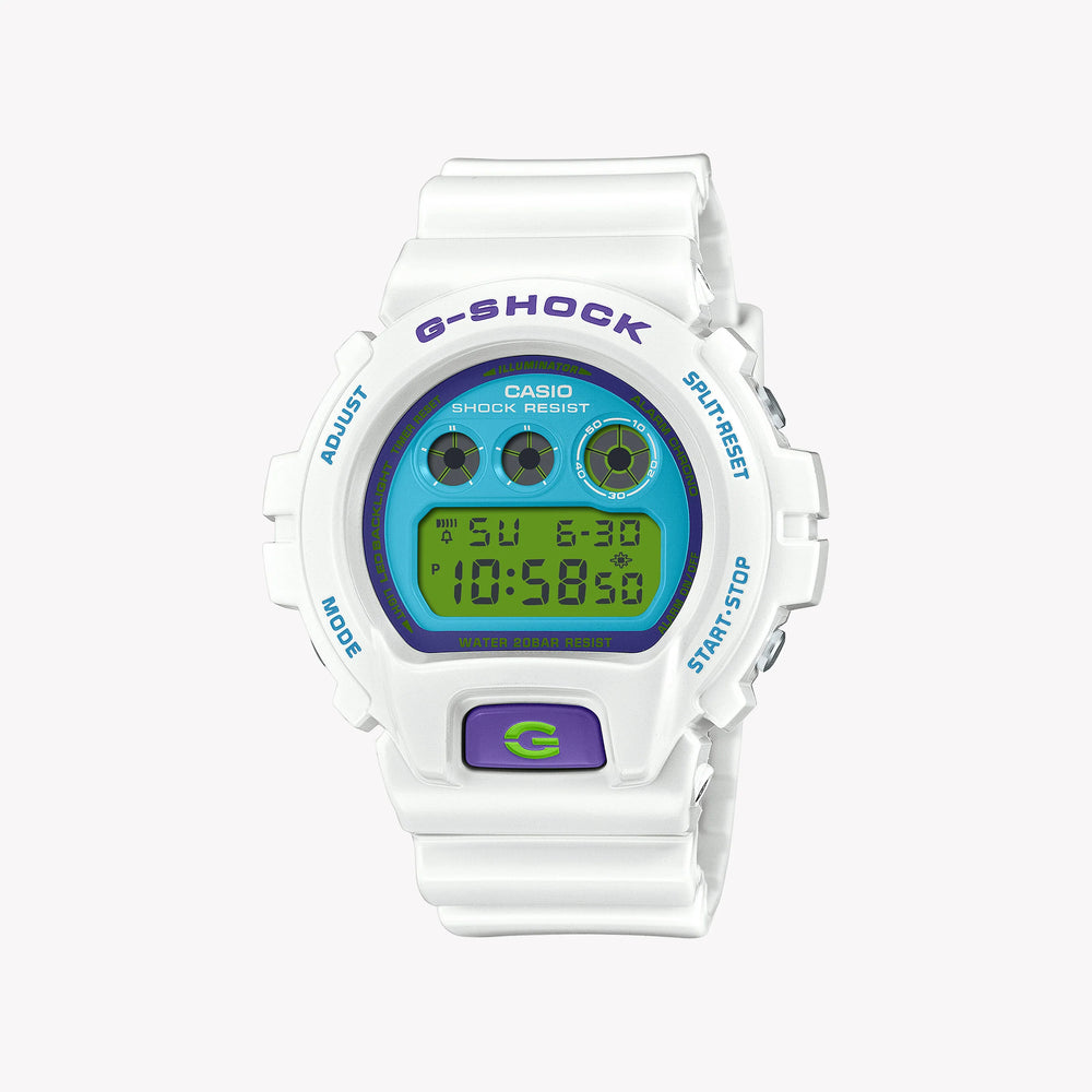 Casio Men's White Resin Watch, Digital Dial | Dw-6900rcs-7er by i-watch