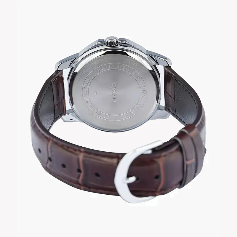 Casio Mtp-V004l-7cudf Classic Adventure - Elegant Men's Watch With Brown Leather Band by i-watch