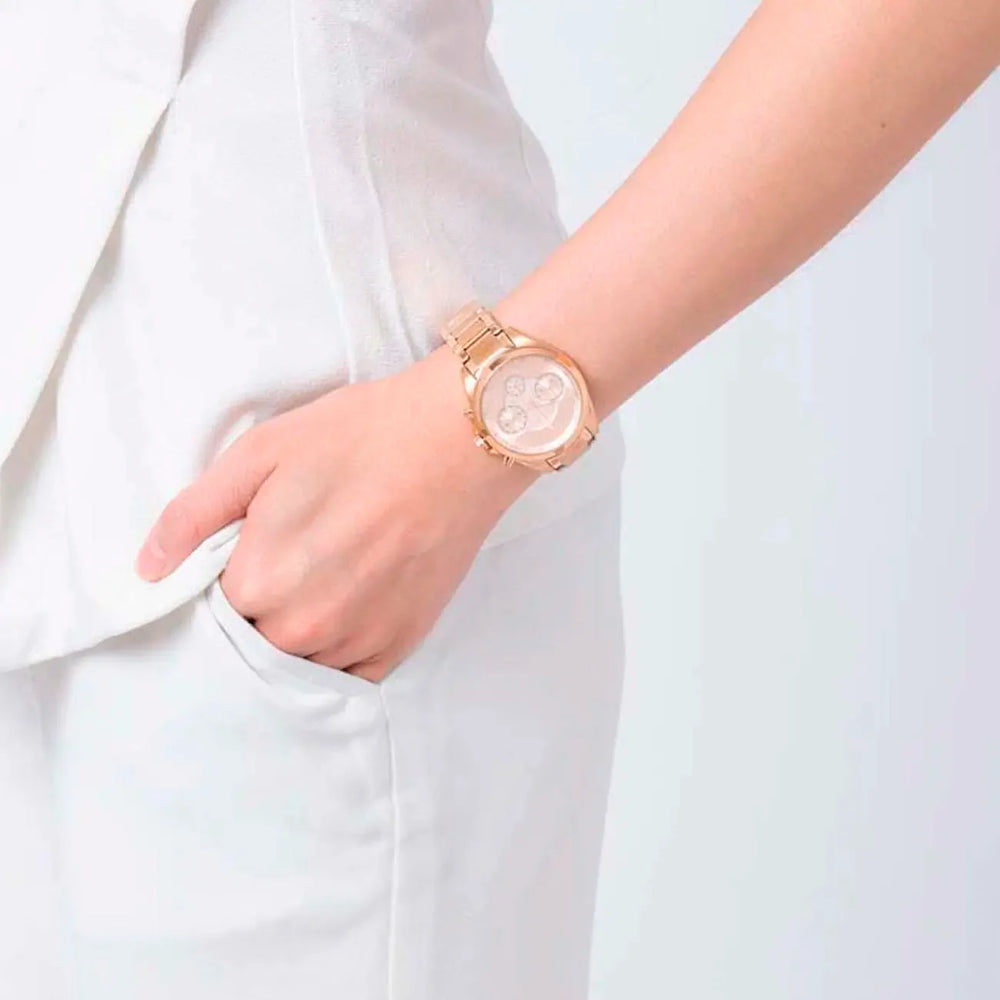 Fossil Lady's Rose Gold Watch, Stainless Steel | Bq3036 by i-watch